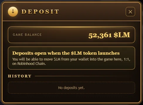 The Deposit window