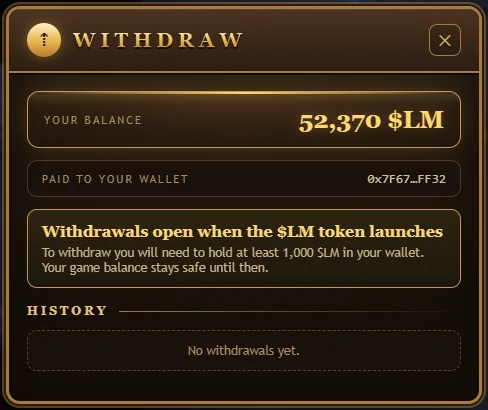 The Withdraw window